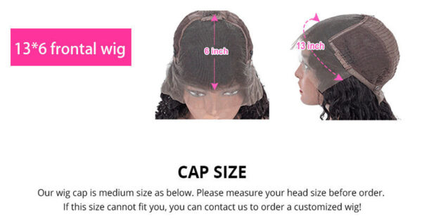 Half Lace Real Hair Cover 13 Water Wave Baby Hair Lace Wig - Image 3