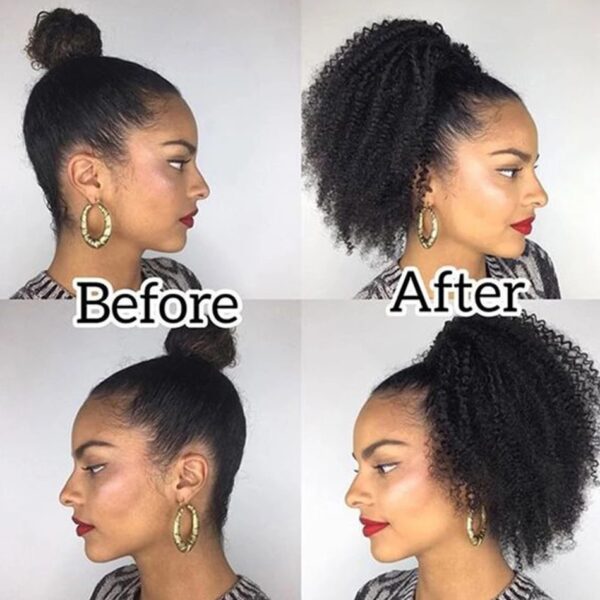 Wig Curly Fringe Head Curly Drawstring Ponytail - Image 4