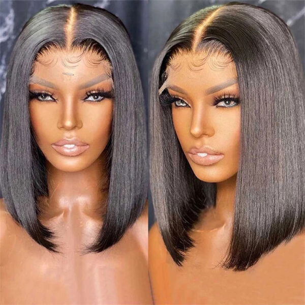 Short Straight Front Lace Wig Chemical Fiber Full-head Wig Fashion Natural - Image 7