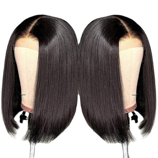 Short Straight Front Lace Wig Chemical Fiber Full-head Wig Fashion Natural - Image 2