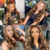 Highlight Wig Human Hair Ombre Lace Front - Image 4