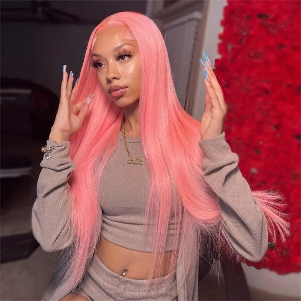 New Mid-length Long Straight Hair Style Former Lace Head Cap Women - Image 2